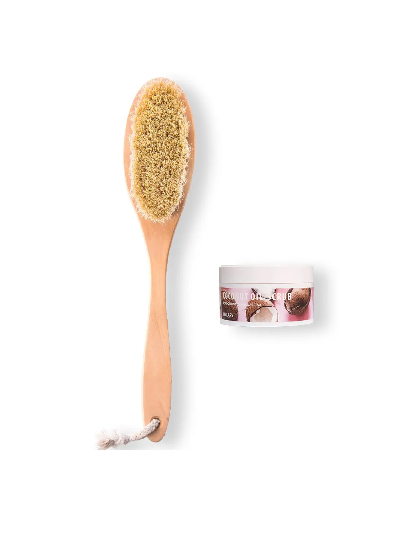 Набір (Щітка для сухого масажу + Скраб для тела) Hillary модель HI-11-025 Фото