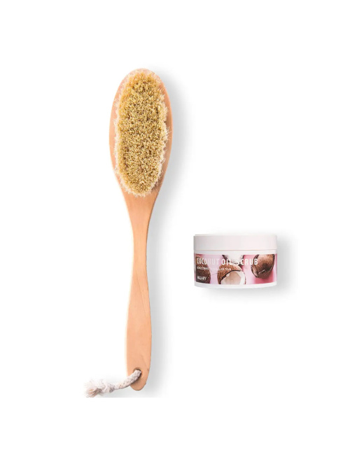 Набір (Щітка для сухого масажу + Скраб для тела) Hillary модель HI-11-025 Фото