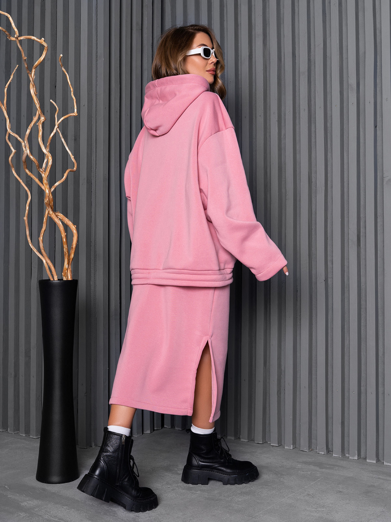 Повсякденний костюм ISSA Plus модель 13662_розовый Фото