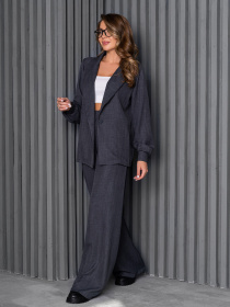 Деловой костюм ISSA Plus модель 14228_серый Фото