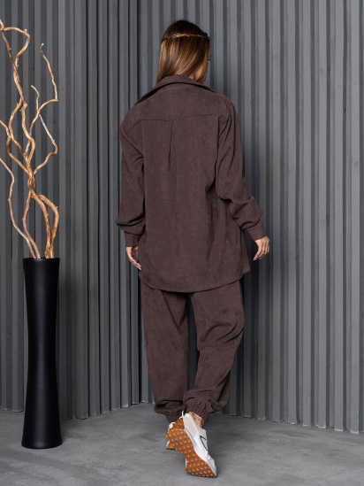 Костюм ISSA Plus модель 14233_коричневый — фото 3 - INTERTOP