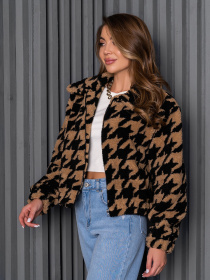 Шуба ISSA Plus модель 14243_коричневый Фото