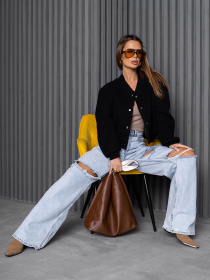 Бомбер ISSA Plus модель 14262_черный Фото