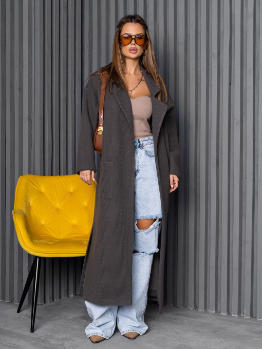 Пальто ISSA Plus модель 14248_серый Фото