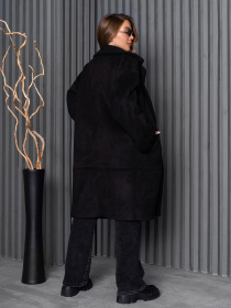 Дубленка ISSA Plus модель 14263_черный Фото