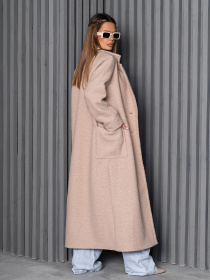 Пальто ISSA Plus модель 14251_бежевый Фото