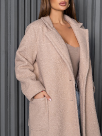 Пальто ISSA Plus модель 14251_бежевый Фото
