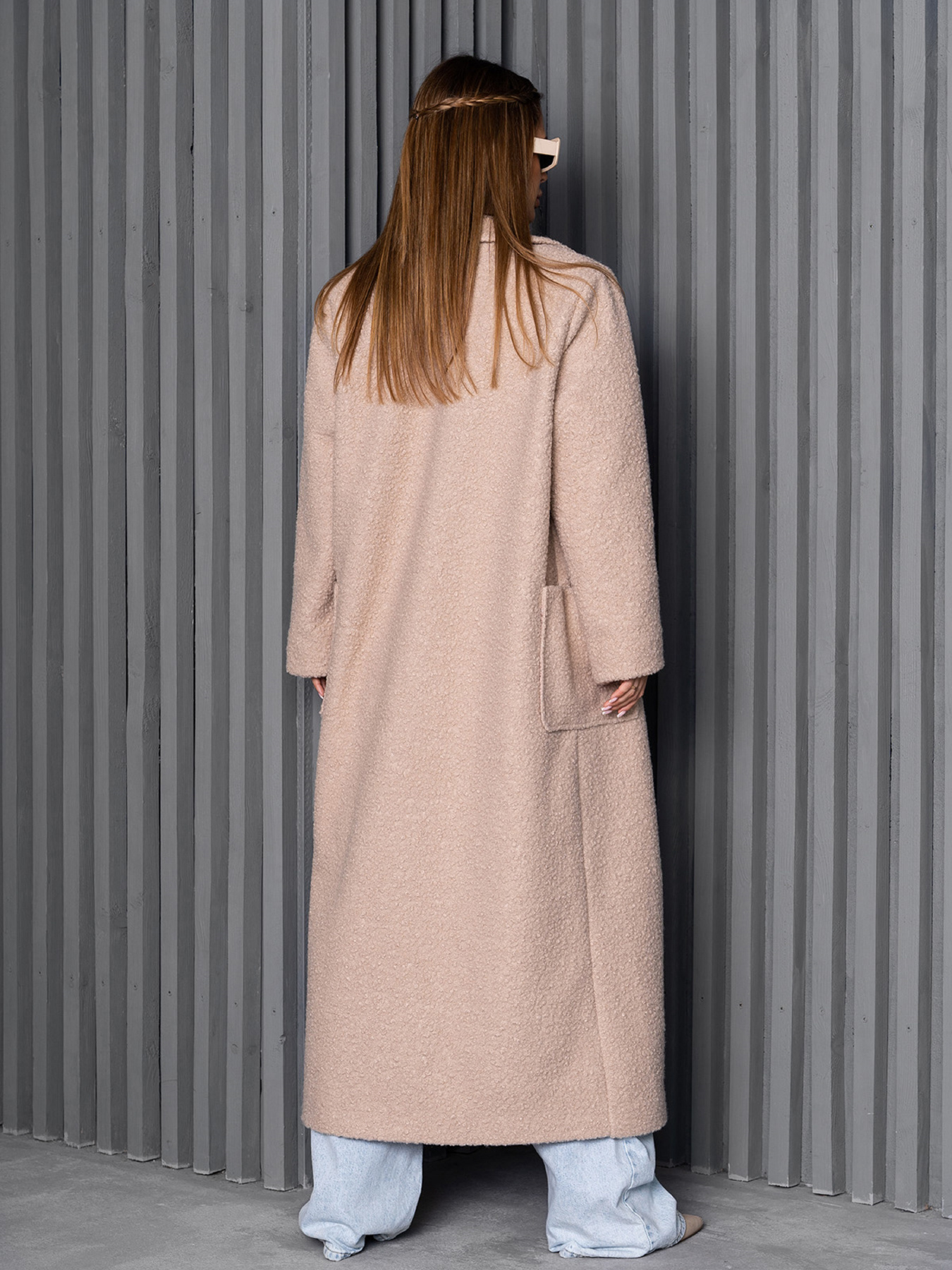 Пальто ISSA Plus модель 14251_бежевый Фото