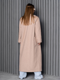 Пальто ISSA Plus модель 14251_бежевый Фото