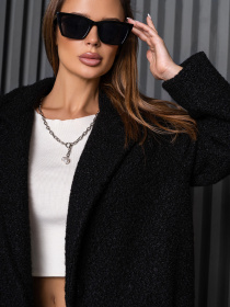 Пальто ISSA Plus модель 14251_черный Фото