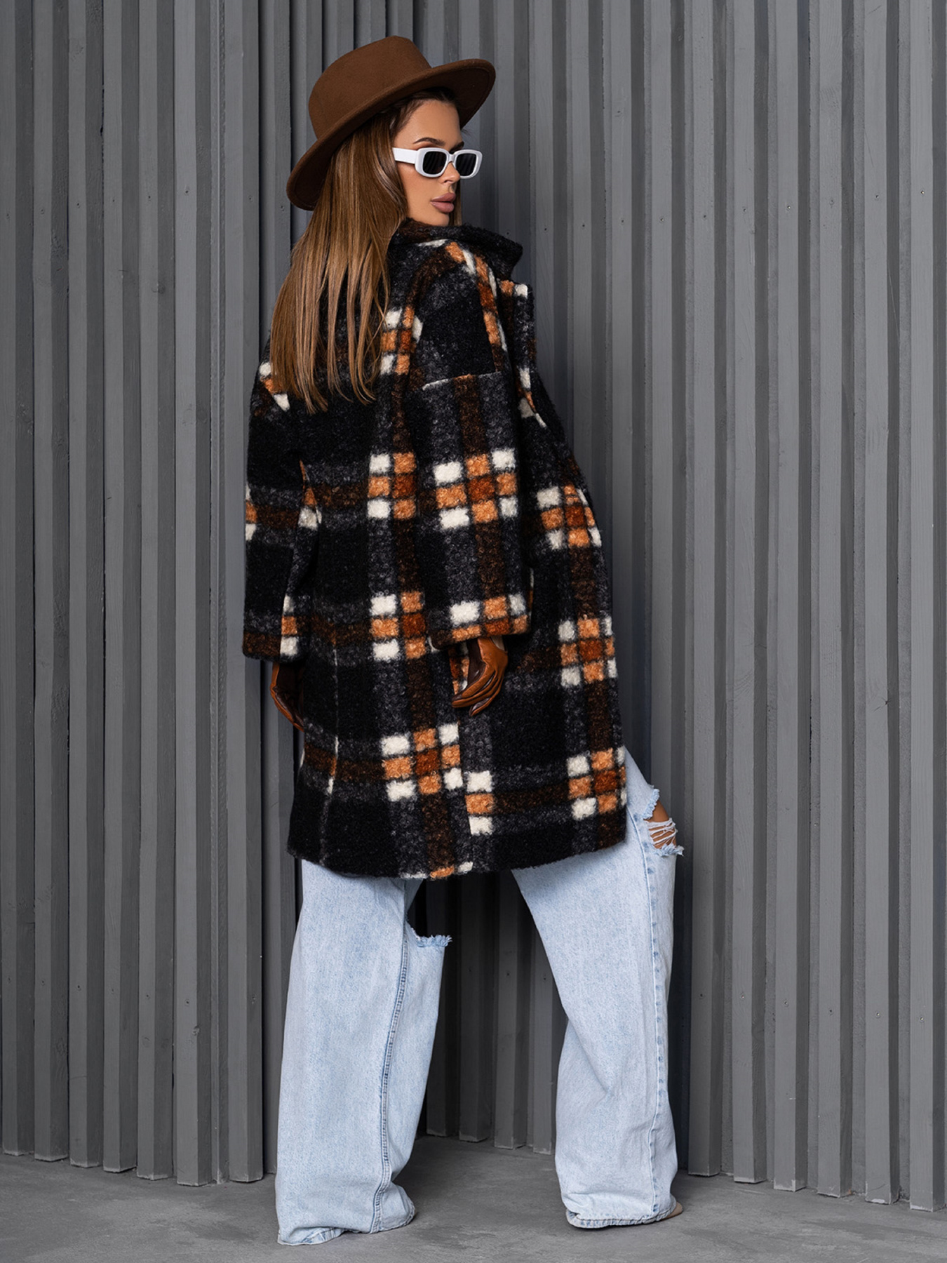 Пальто ISSA Plus модель 14267_мультиколор Фото