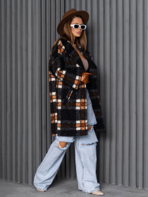 Пальто ISSA Plus модель 14267_мультиколор Фото