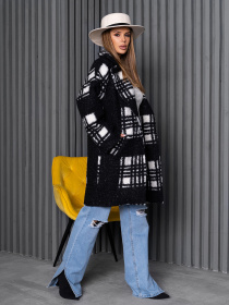 Пальто ISSA Plus модель 14268_мультиколор Фото