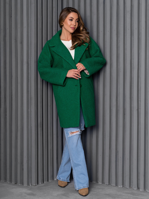 Пальто ISSA Plus модель 14270_зеленый Фото