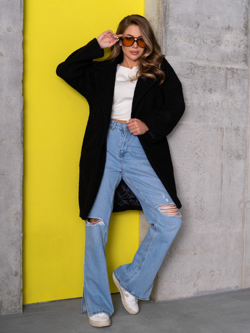 Пальто ISSA Plus модель 14270_черный Фото