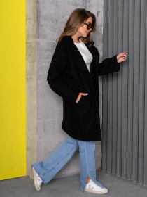 Пальто ISSA Plus модель 14270_черный Фото