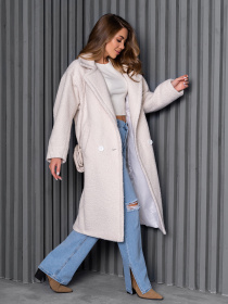Пальто ISSA Plus модель 14271_молочный Фото