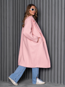 Пальто ISSA Plus модель 14271_розовый Фото