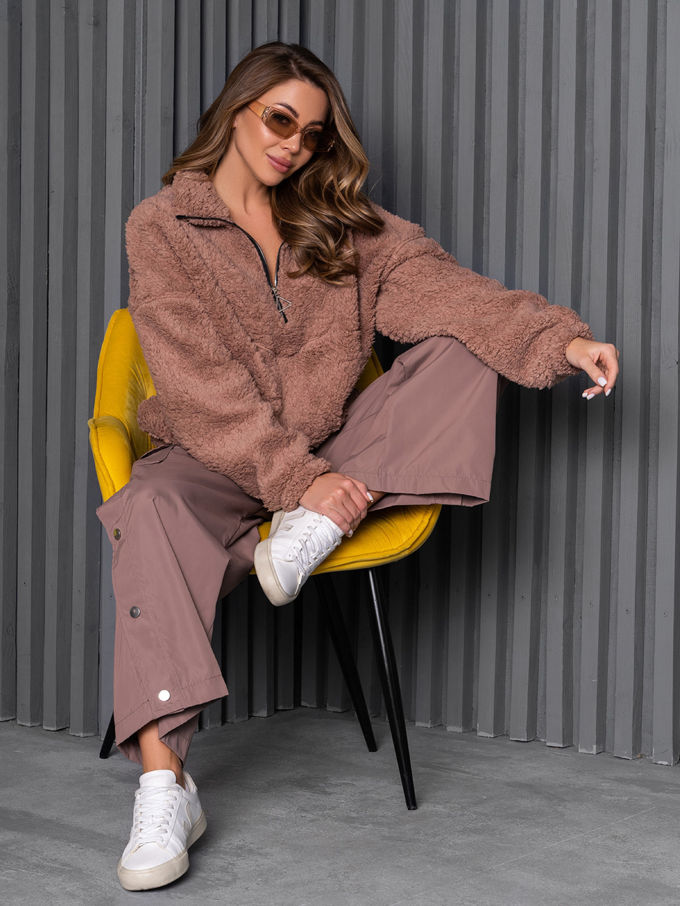 Кофта ISSA Plus модель SA-489_коричневый Фото