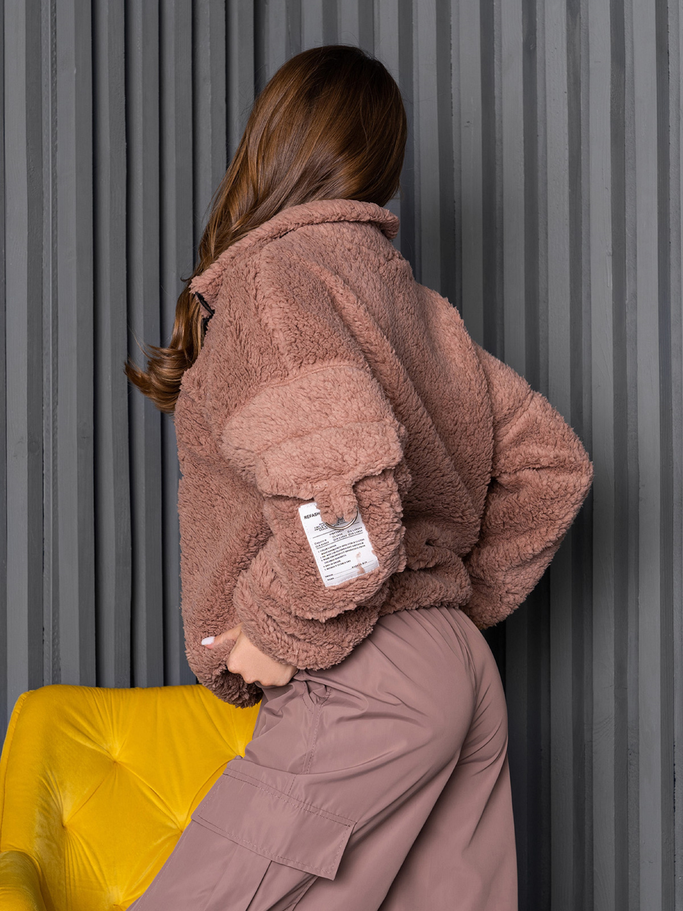 Кофта ISSA Plus модель SA-489_коричневый Фото