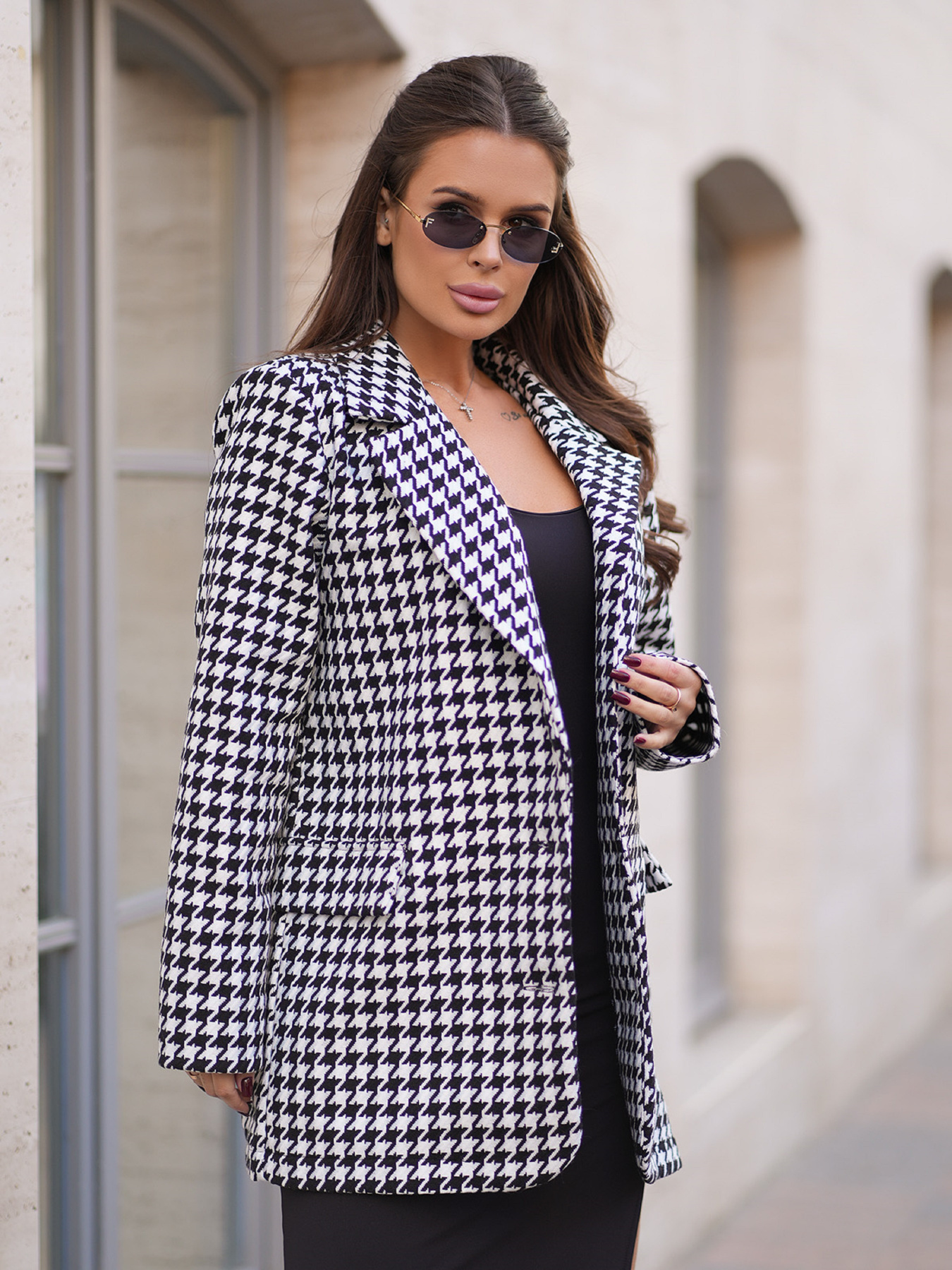 Пиджак ISSA Plus модель 14255_черный/белый Фото