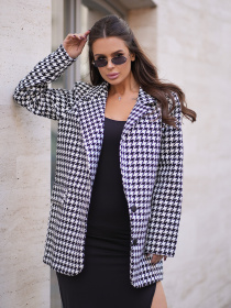 Пиджак ISSA Plus модель 14255_черный/белый Фото