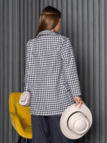 Піджак ISSA Plus модель 14255_черный/белый Фото