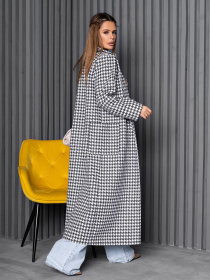 Пальто ISSA Plus модель 14250_черный_белый Фото