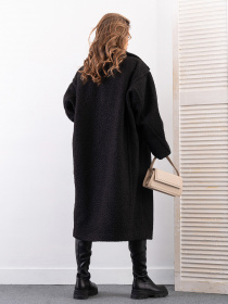 Пальто ISSA Plus модель 14271_черный Фото