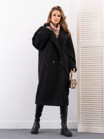 Пальто ISSA Plus модель 14271_черный Фото
