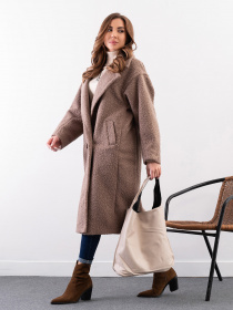 Пальто ISSA Plus модель 14271_бежевый Фото