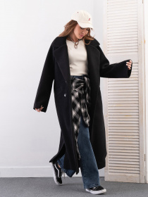 Пальто ISSA Plus модель 14279_черный Фото