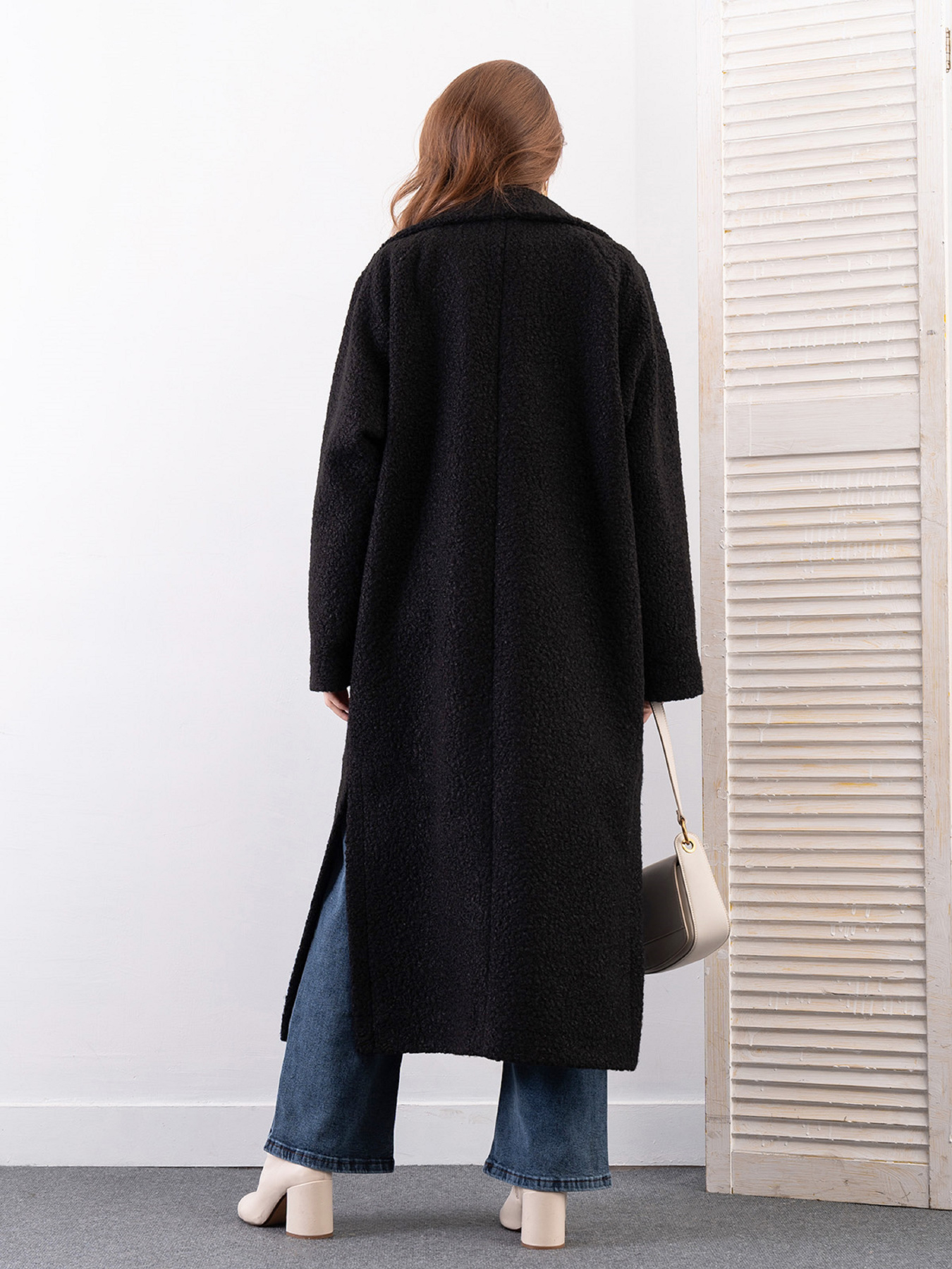 Пальто ISSA Plus модель 14280_черный Фото