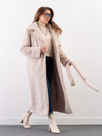 Шуба ISSA Plus Модель 13631_бежевый Фото