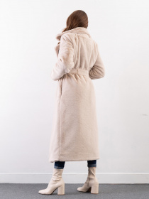 Шуба ISSA Plus Модель 13631_бежевый Фото