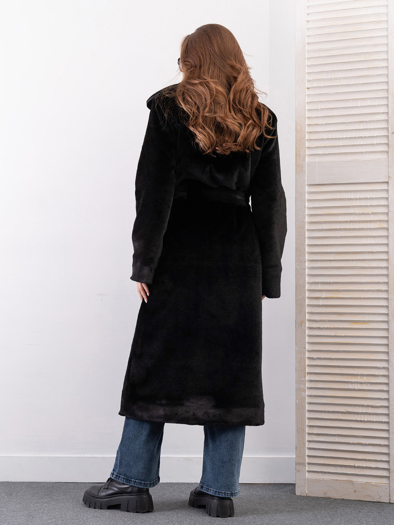 Шуба ISSA Plus Модель 13631_черный Фото