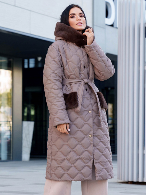 Пальто з утеплювачем Jadone Fashion Модель Palto_Ventar_mokko Фото