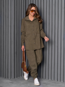 Костюм ISSA Plus модель 14233_хаки Фото