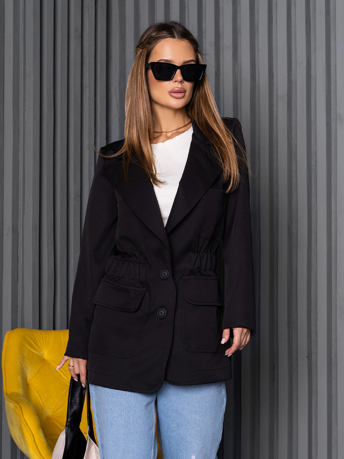 Блейзер ISSA Plus модель 14237_черный Фото