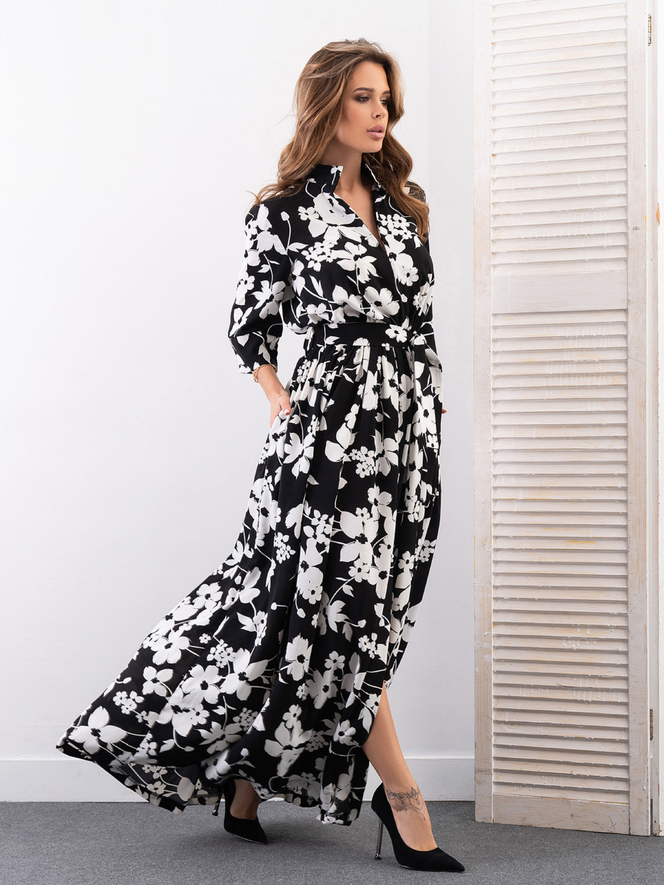 Платье макси ISSA Plus модель 14169_черный Фото