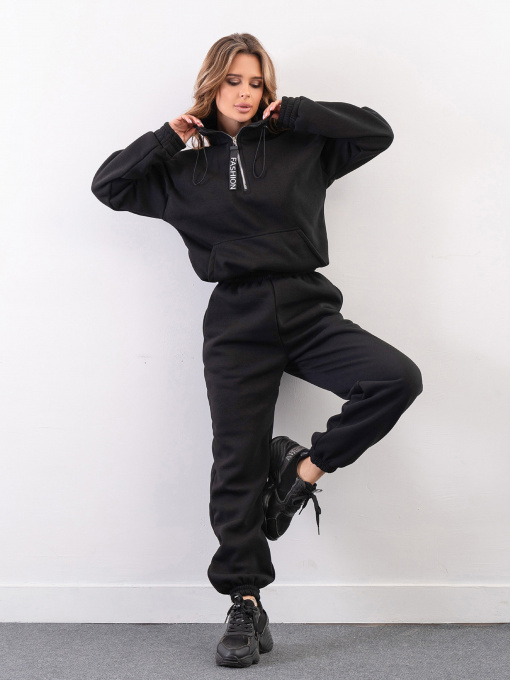 Повседневный костюм ISSA Plus модель 14273_черный Фото