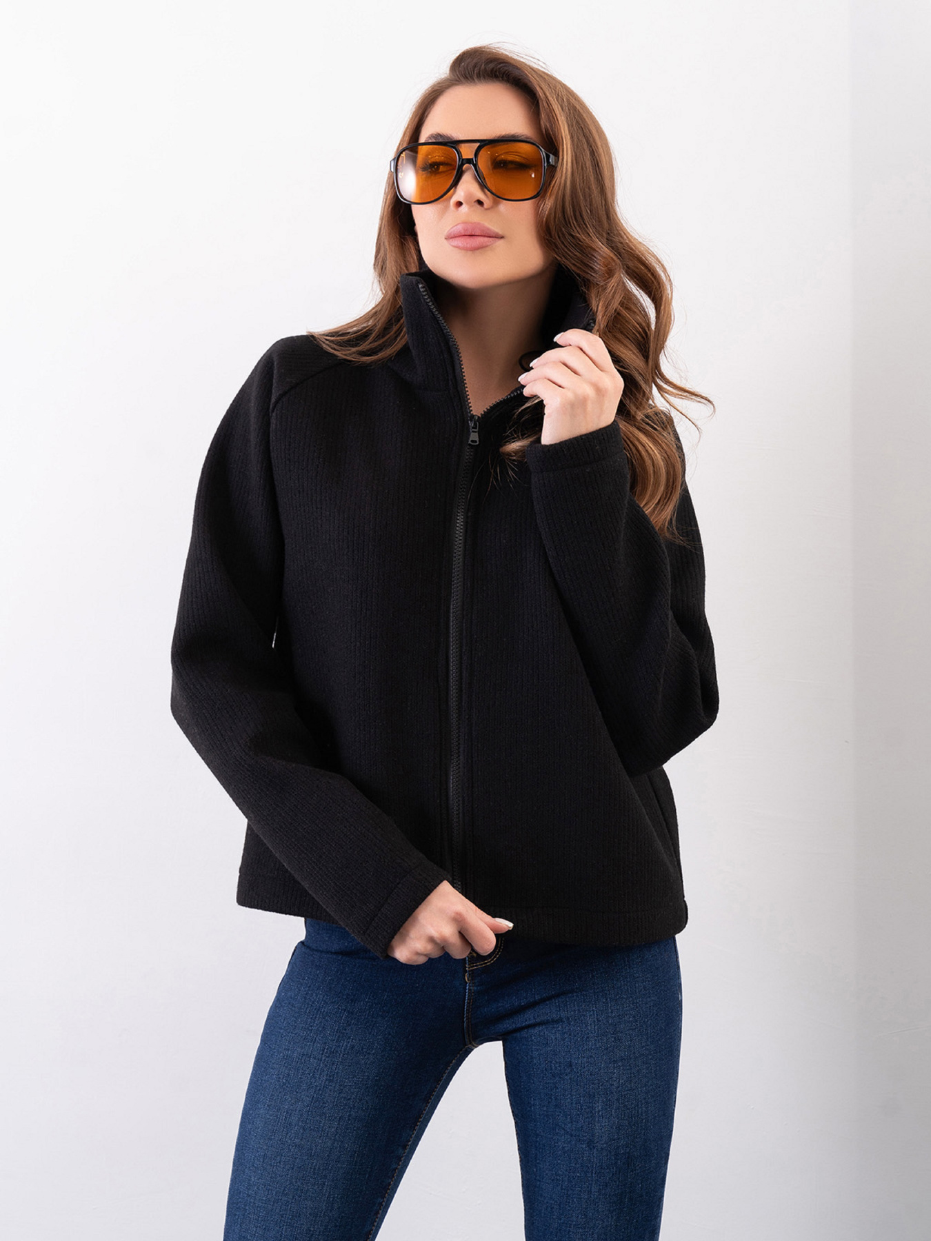 Кофта ISSA Plus модель 14289_черный Фото