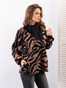 Кофта ISSA Plus модель 14291_коричневый Фото