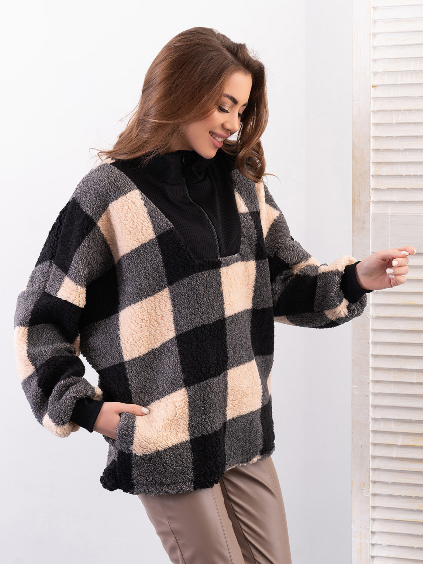 Кофта ISSA Plus модель 14295_мультиколор Кофта ISSA Plus модель 14295_мультиколор Фото