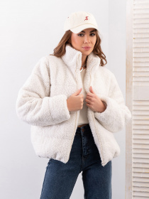 Зимняя куртка ISSA Plus модель SA-485_молочный Зимняя куртка ISSA Plus модель SA-485_молочный Фото