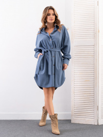 Платье мини ISSA Plus модель SA-496_синий Фото