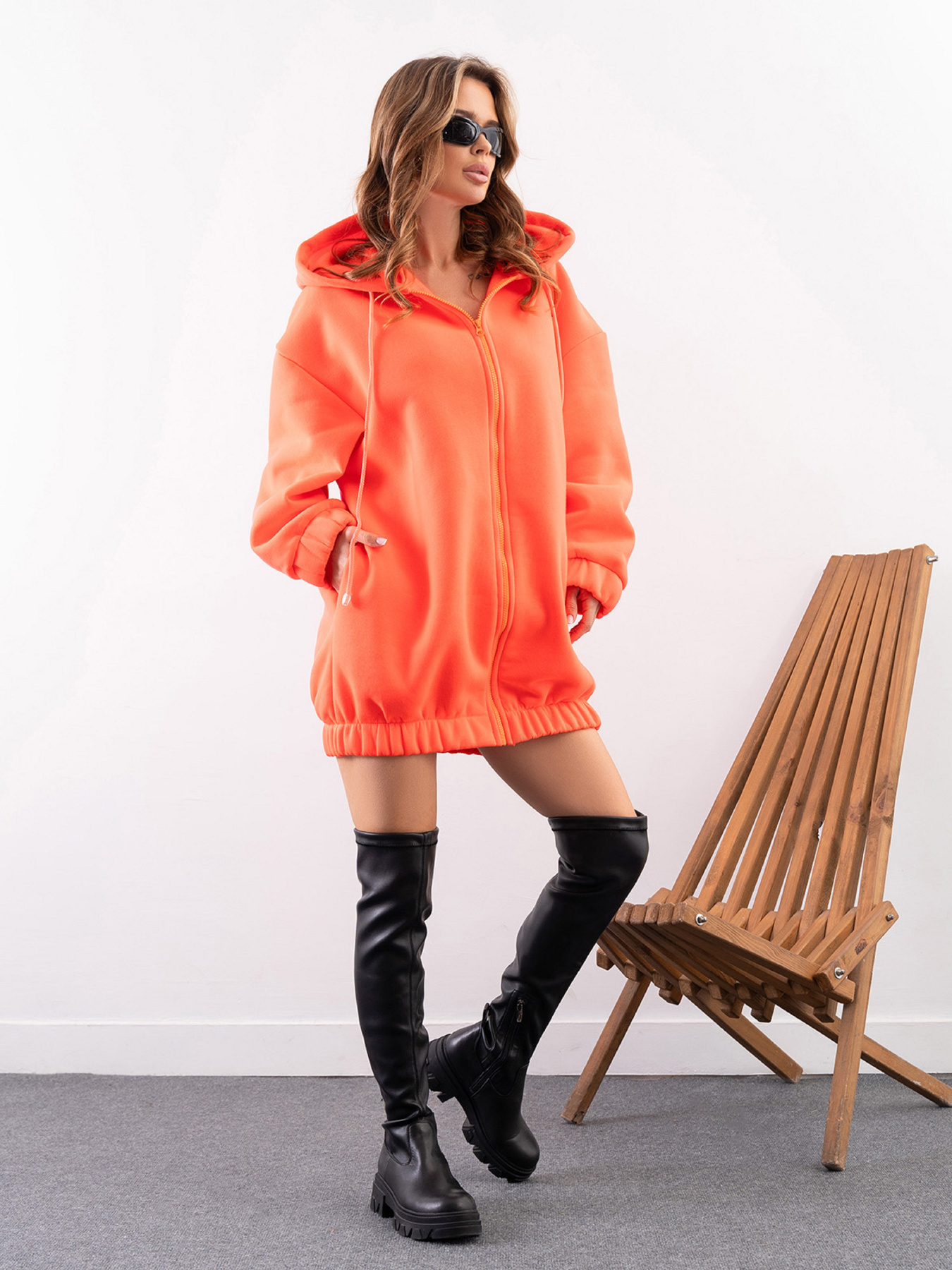 Кофта ISSA Plus модель 13581_оранжевый Фото