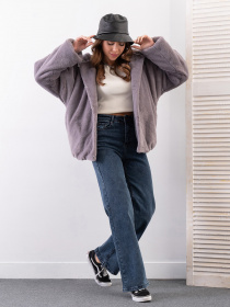 Шуба ISSA Plus модель 13630_серый Фото