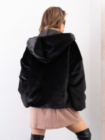 Шуба ISSA Plus модель 13630_черный Фото