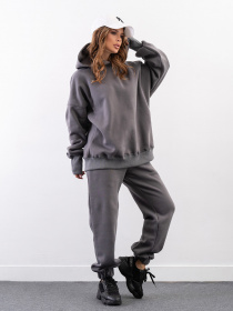 Повседневный костюм ISSA Plus модель 14274_серый Повседневный костюм ISSA Plus модель 14274_серый Фото